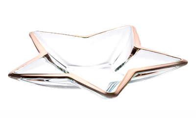 Vidivi - VIDIVI STELLA Platou forma stea sticla temperata cant platinium 35xh5,5cm