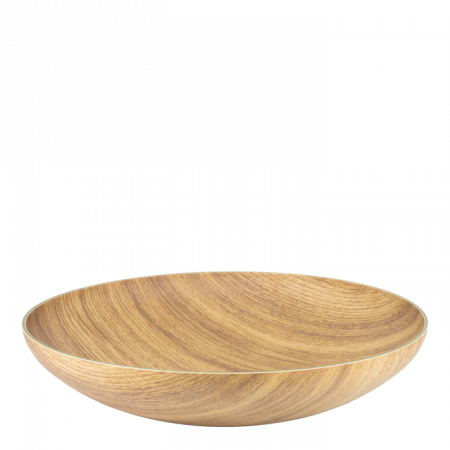 Platouri si boluri polistiren - WILLOW BUFFET Bol din polistiren antibacterian, D40xh8cm, aspect lemn