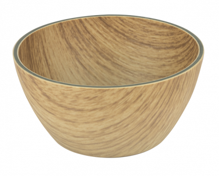 Platouri si boluri polistiren - WILLOW BUFFET Bol din polistiren antibacterian, D8,5xh4cm, aspect lemn