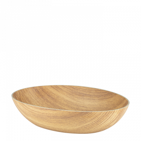 Platouri si boluri polistiren - WILLOW BUFFET Bol oval din polistiren antibacterian, 30x21,5xh8,5cm, aspect lemn
