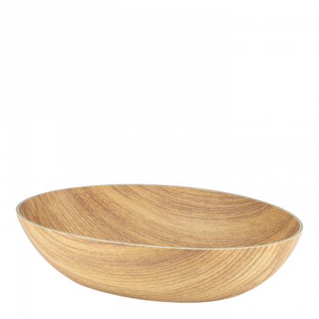 Platouri si boluri polistiren - WILLOW BUFFET Bol oval din polistiren antibacterian, 35,5x24,5xh8,5cm, aspect lemn