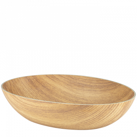 Platouri si boluri polistiren - WILLOW BUFFET Bol oval din polistiren antibacterian, 40x26,5xh9cm, aspect lemn