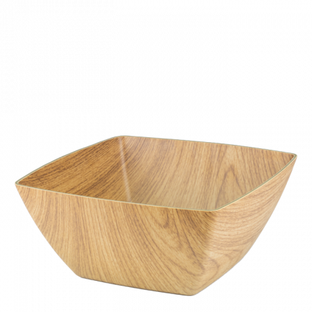 Platouri si boluri polistiren - WILLOW BUFFET Bol patrat din polistiren antibacterian, 23x23xh10,5cm, aspect lemn