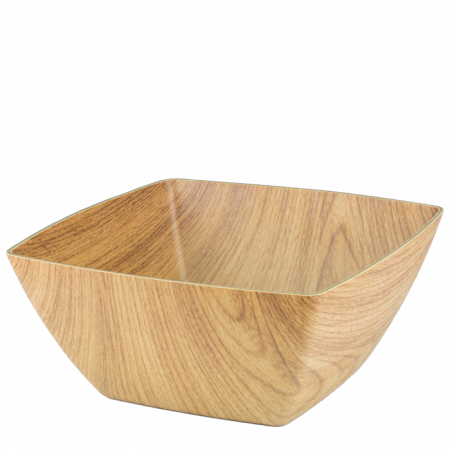 Platouri si boluri polistiren - WILLOW BUFFET Bol patrat din polistiren antibacterian, 28,5x28,5xh10,5cm, aspect lemn