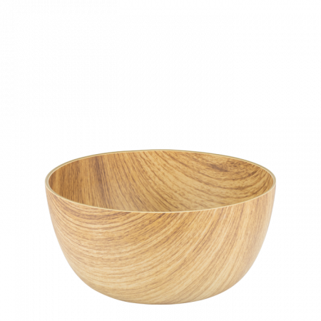 Platouri si boluri polistiren - WILLOW BUFFET Bol rotund din polistiren antibacterian, D20xh9,5cm, aspect lemn