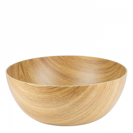 Platouri si boluri polistiren - WILLOW BUFFET Bol rotund din polistiren antibacterian, D30xh11,5cm, aspect lemn