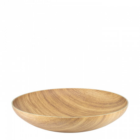 Platouri si boluri polistiren - WILLOW BUFFET Bol rotund din polistiren antibacterian, D31xh8cm, aspect lemn
