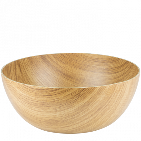 Platouri si boluri polistiren - WILLOW BUFFET Bol rotund din polistiren antibacterian, D34xh12cm, aspect lemn