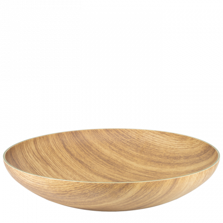 Platouri si boluri polistiren - WILLOW BUFFET Bol rotund din polistiren antibacterian, D45xh8,8cm, aspect lemn