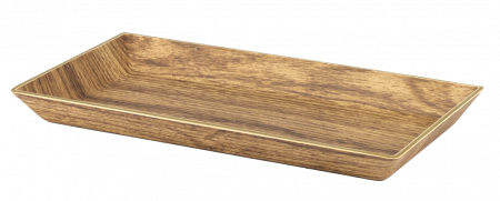 Platouri si boluri polistiren - WILLOW BUFFET Platou din polistiren antibacterian, 27x14xh2,5cm, aspect lemn