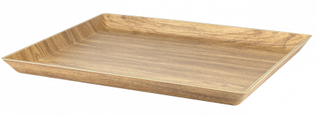 Platouri si boluri polistiren - WILLOW BUFFET Platou din polistiren antibacterian, 30,5x24xh2,5cm, aspect lemn