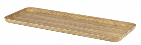Platouri si boluri polistiren - WILLOW BUFFET Platou din polistiren antibacterian, 36,5x13,3xh1,5cm, aspect lemn