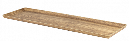 Platouri si boluri polistiren - WILLOW BUFFET Platou GN 2/4 16x53xh1,5cm din polistiren antibacterian, aspect lemn