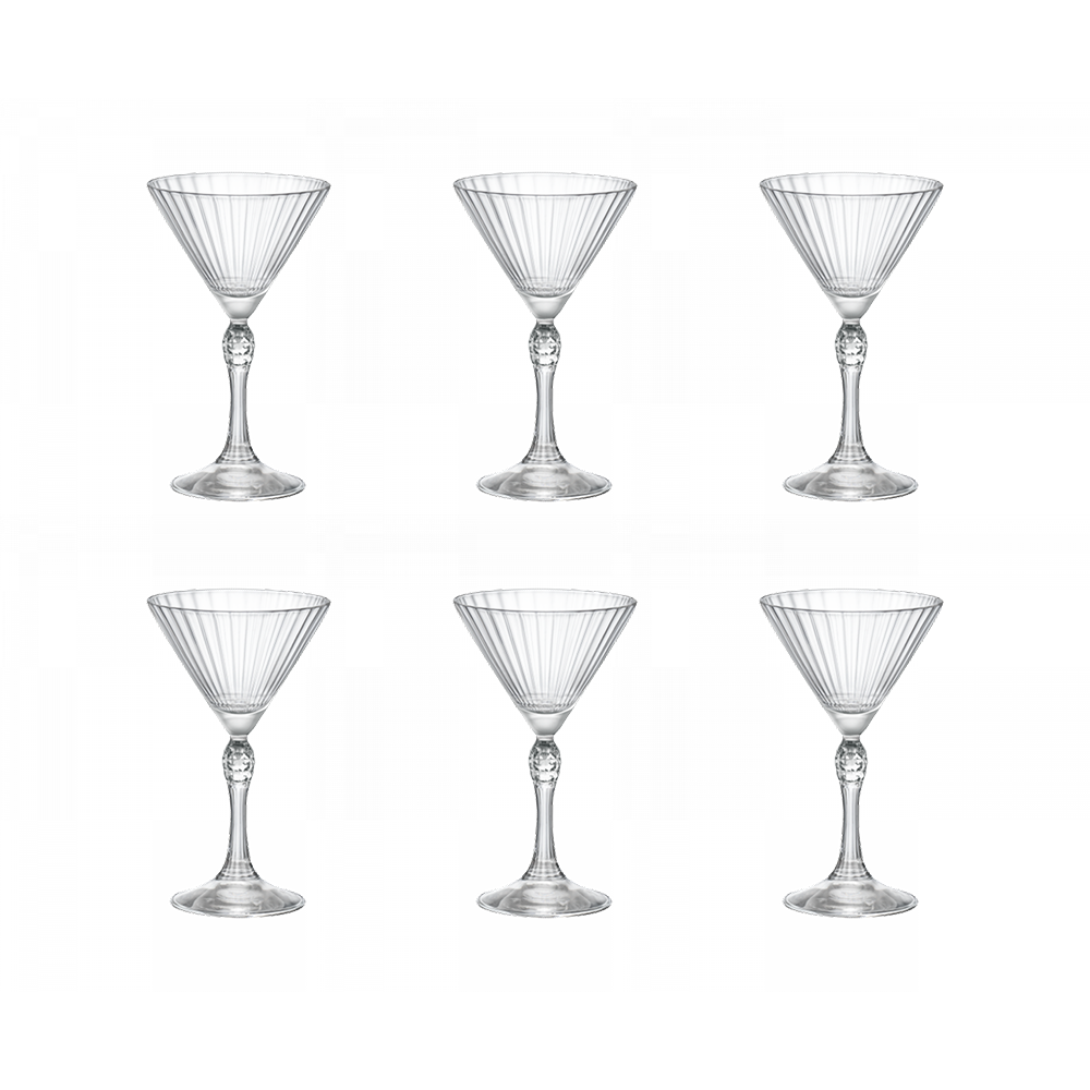 NEW BORMIOLI ROCCO AMERICA 20s 155ml SMALL MARTINI GLASSES SET 6