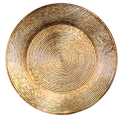 RAKI WICKED Farfurie suport decorativa 33cm polipropilena, decor auriu