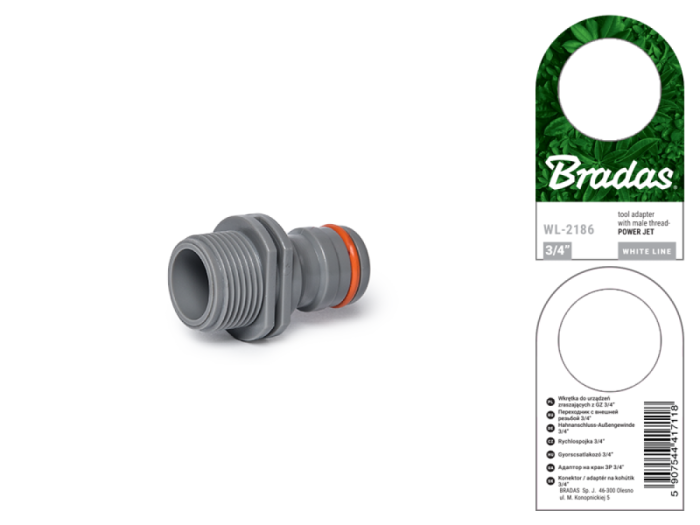 Adaptor Cuplaj Rapid 3/4 Filet Exterior Power Jet Bradas, Debit Marit Heavy-Duty [2]
