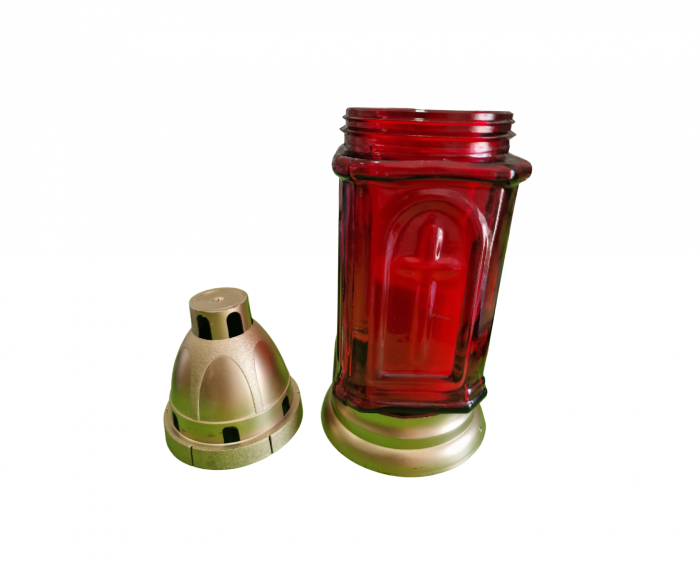 Candele Sticla (cod: 5366) - Rosu [2]
