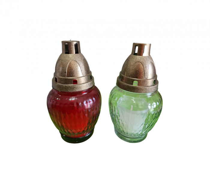 Candele Sticla (cod: 5368) - Alb/transparent [2]