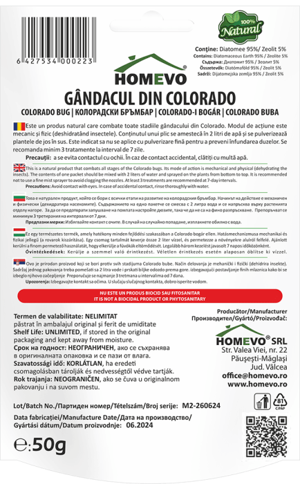 Diatolept Homevo 50g - Insecticid Natural Bio contra Gandacului din Colorado [2]