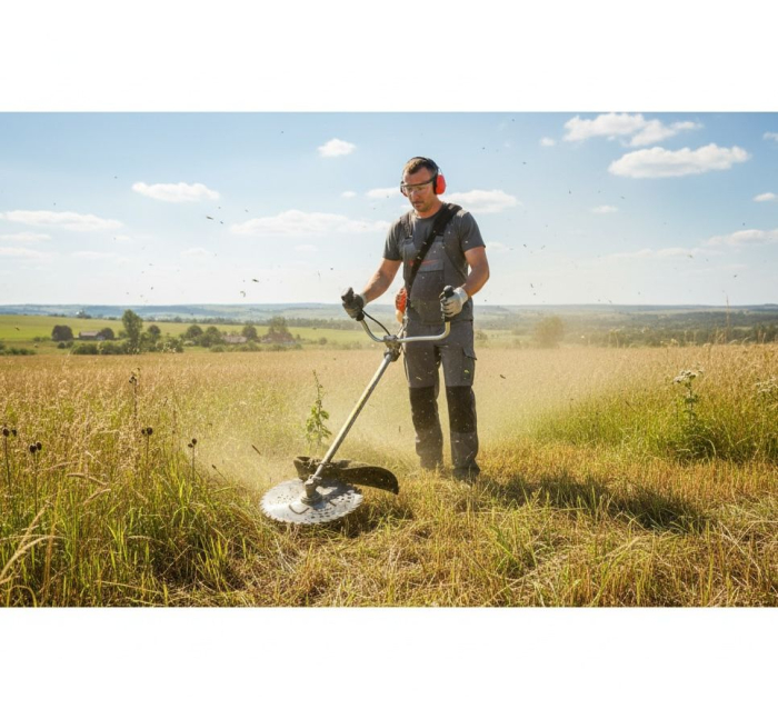Disc Hibrid Motocoasa cu Widia si 3 Cutite Integrate 40T, Disc Profesional pentru Defrisare si Maruntire [2]