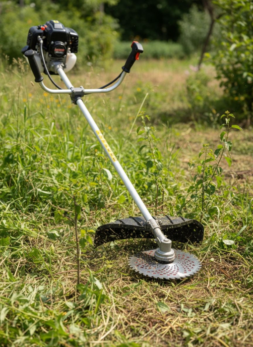 Disc Motocoasa Bombat cu Pastile Widia 40T, Cutit Circular de Defrisare Eficienta si Protectie Sol [4]