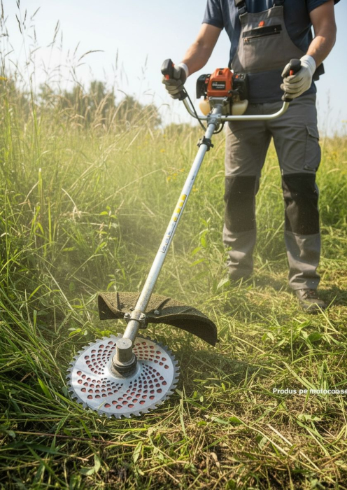 Disc Motocoasa Bombat cu Pastile Widia 40T, Cutit Circular de Defrisare Eficienta si Protectie Sol [2]