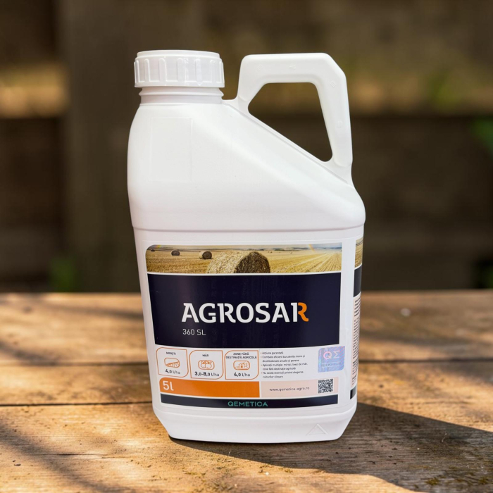 Erbicid Total Agrosar 360 SL, 5 Litri, Substanta Activa Glifosat, Combatere Buruieni [3]