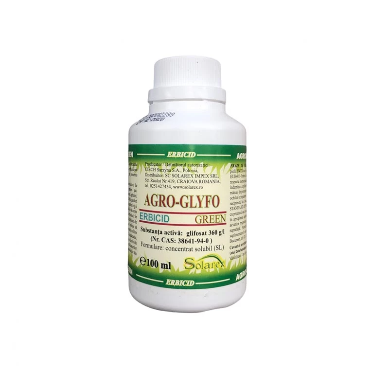Erbicid Total Sistemic Agroglyfo Green 100 ml, Solutie Concentrata Combatere Buruieni si Pir Ieftin [2]