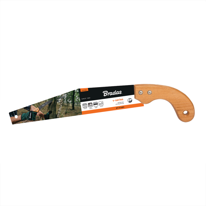 Fierastrau Curbat pentru Crengi si Lemn 310mm, Otel SK5, Maner Lemn, Bradas WOOD [2]