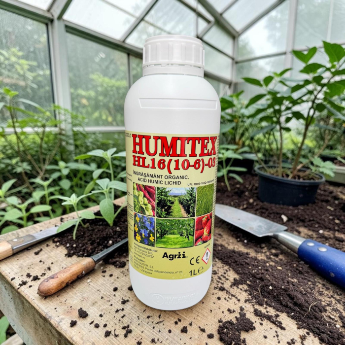 Ingrasamant Foliar Organic Humitex HL-16 (10-6)-03, 1 Litru, Biostimulator cu Acizi Humici si Fulvici [2]