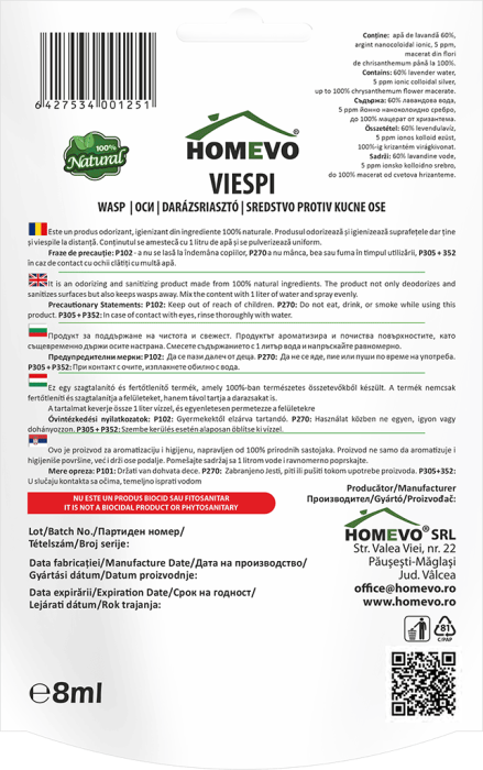 Insecticid Homevo Viespi 8ml - Concentrat Puternic pentru Eliminare Cuiburi [2]