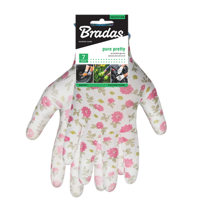 Manusi de Gradinarit si Protectie PURE PRETTY, Poliester cu Invelis Poliuretan PU, Marimea 7 [2]