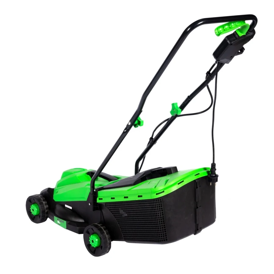 Masina Electrica de Tuns Gazon Micul Fermier 1.2kW, Masina de Taiat Iarba Latime 32cm cu Cos Colector 30L [4]