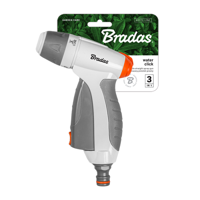 Pistol de Udat Drept din Metal Water Click 3 Functii Bradas, Lance Reglabila Heavy-Duty [2]