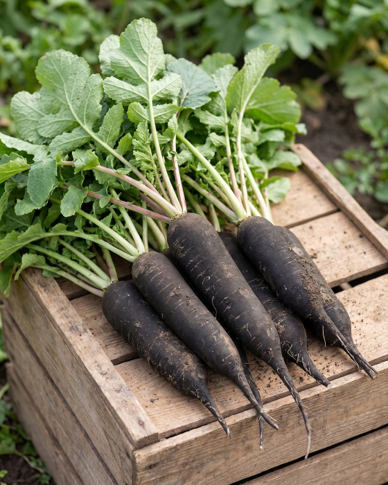 Seminte Ridichi de Iarna Black Spanish Long 6g - Soi Negru Lung Medicinal si Ideal pentru Pastrare Iarna [2]