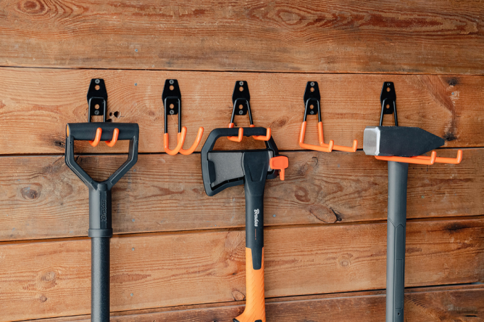 Set 10 Suporturi Perete pentru Unelte Bradas BASIC, Otel Inoxidabil si PVC, Capacitate 10-20 kg [3]