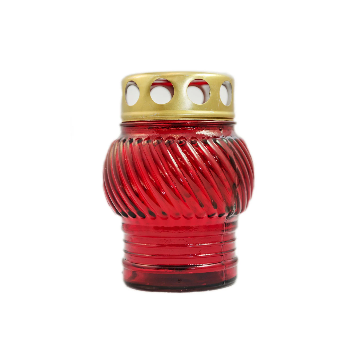 Set 12 Candele S1 Rosii din Sticla cu Capac Aluminiu Ardere Aprox. 15 Ore [4]