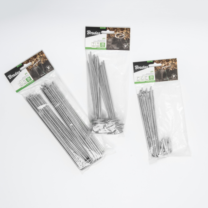 Set 20 Cuie G din Metal Galvanizat 3x15cm, Agrafe Metalice pentru Fixare Agrotextil si Folie Mulcire [2]