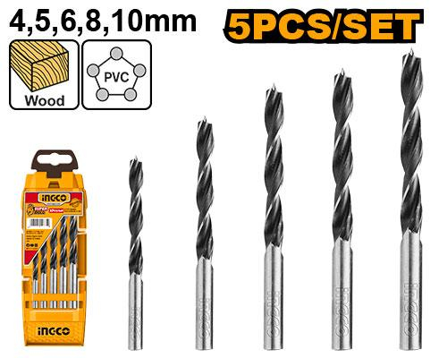 Set 5 Burghie pentru Lemn de Inalta Precizie AKD5058, Trusa Burghie Profesionale cu Varf de Centrare [3]