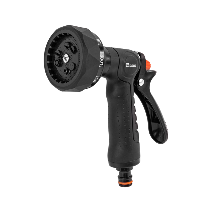 Set Furtun Spiralat Gradina 15m Spring Flex Bradas cu Pistol 9 Functii si Conectori [2]