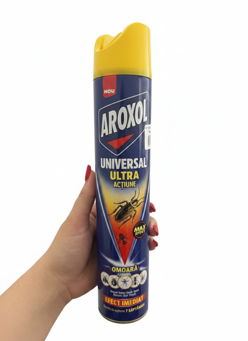 Spray Insecticid Universal Aroxol 500ml Ultra Actiune, Aerosol pentru Insecte Taratoare si Zburatoare [2]