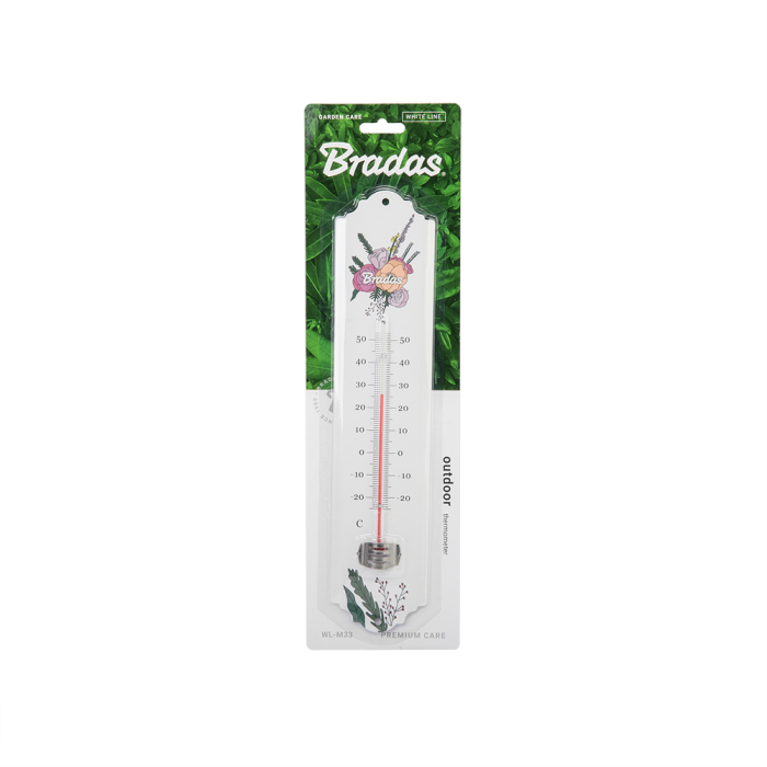 Termometru Ambiental din Metal 22cm, Termometru de Perete pentru Exterior, Gradina si Solar [2]