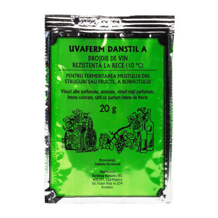 Vinificatie - Drojdie Uvaferm Danstil 20 g – pentru fermentatie la 10°C