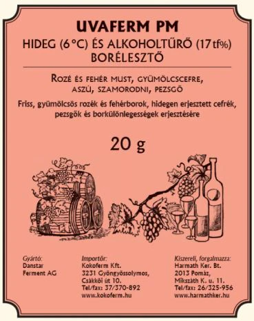 Drojdie Uvaferm PM 20 g – fermentatie la 6°C [1]