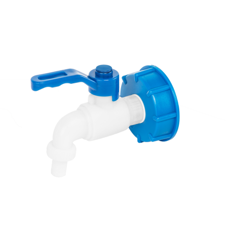 Adaptor Robinet IBC S60x6 Blue Nut 1/2 Bradas, Reductie Bazin 1000L cu Piulita Albastra pentru Irigatii [0]