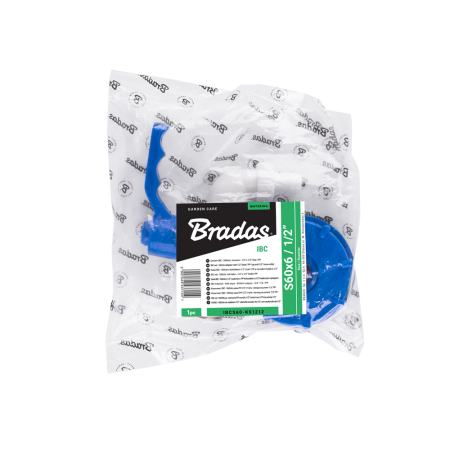 Adaptor Robinet IBC S60x6 Blue Nut 1/2 Bradas, Reductie Bazin 1000L cu Piulita Albastra pentru Irigatii [1]