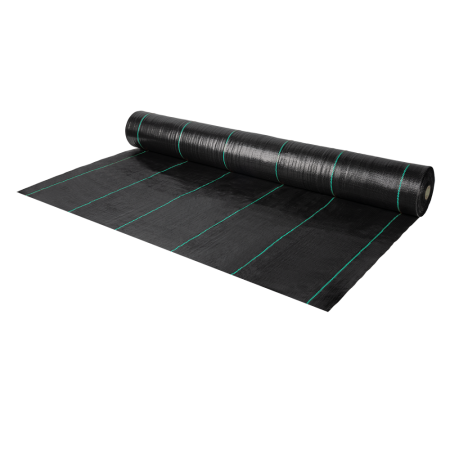Diverse casa si gradina - Agrotextil Profesional Negru 70g 1.6x100m Bradas, Rola Mare Agrotkanina Anti-Buruieni pentru Solari si Sere