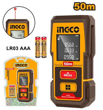 Aparat de Masurat Distanta cu Laser 50m HLDD0508, Telemetru Digital Profesional de Precizie [1]