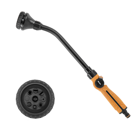 Accesorii irigat - Bagheta pentru Irigat Bradas, 8 Functii, 47 cm, Maner Ergonomic Antiderapant, Negru