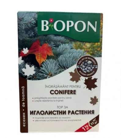 Ingrasaminte plante - CUTIE / KG - Biopon Ingrasamant pentru conifere 1 kg
